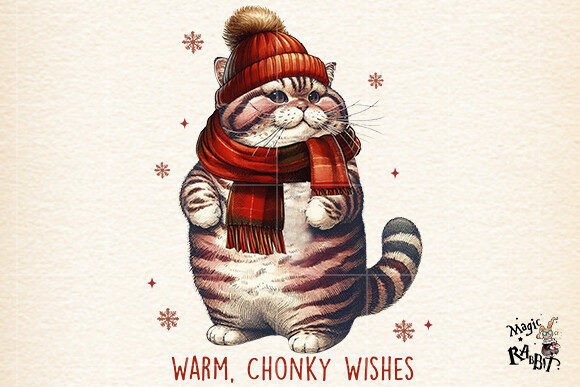 Download Warm Chonky Wishes,funny Christmas Cat - Premium Resources